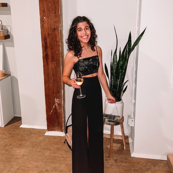 Lulu’s XS Black Sequin Cutout Slit Gown - Picture 6 of 10